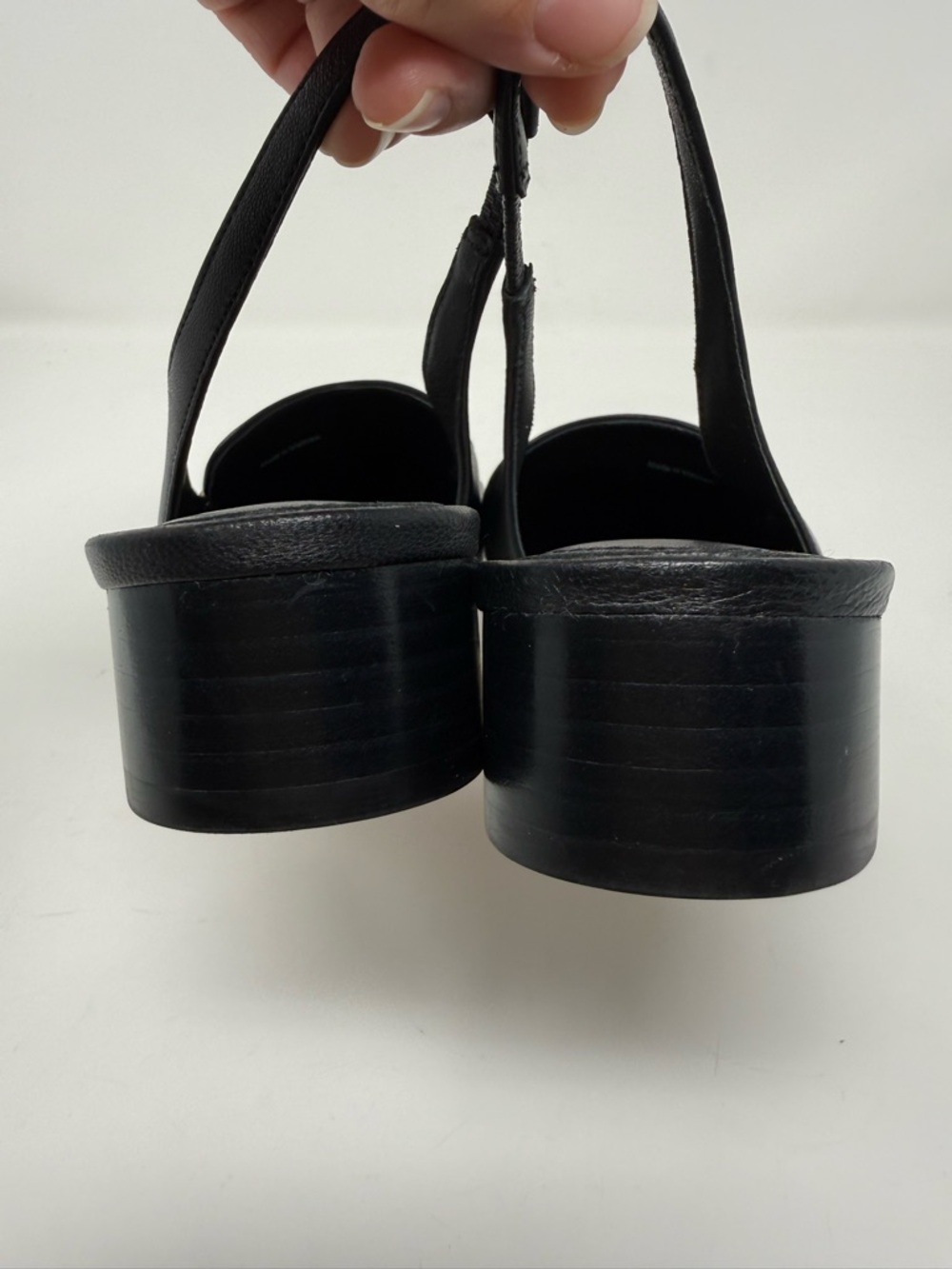 New Veronica Beard Casie Slingback Pump Black Leather Sz 6 - Picture 6 of 13